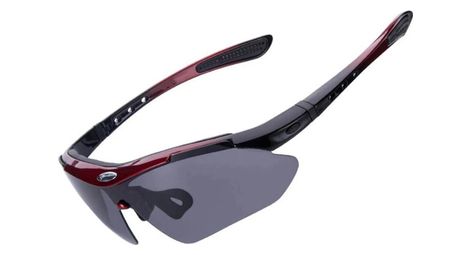 Lunettes de cyclisme photochromiques rockbros 10141 uv400 - rouge