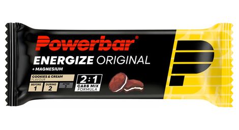Barre énergétique powerbar energize original cookies & cream - 55g