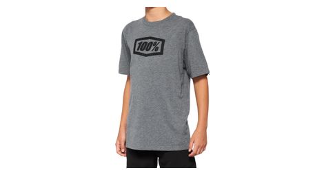 T shirt 100 icon enfant heather gris