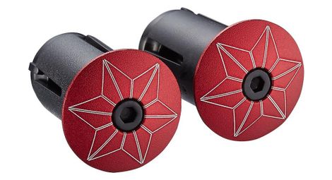 Embout de cintre supacaz star plugz anodized rouge