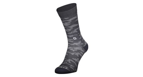 Calcetines Scott Trail Camo Crew Gris/Blanco