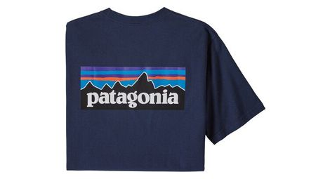 T-shirt mit kurzen ärmeln patagonia p-6 logo responsibili-tee blue men