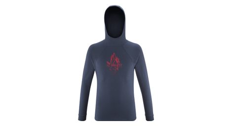 Sweat leger a capuche millet print bleu