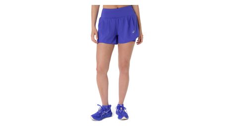 Short 2-en-1 Asics Road 3.5in Violet Femme