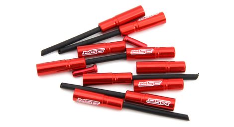 Msc kit embouts gaines derailleurs 12 pieces rouge