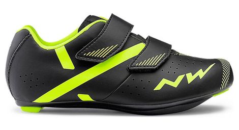 Chaussures route enfant northwave torpedo 2 junior noir jaune fluo
