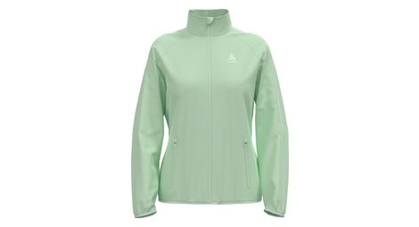 Chaqueta de running para mujer odlo essentials light verde claro
