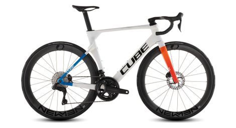Vélo de Route Cube Litening Aero C:68X Race Shimano Ultegra Di2 12V 700 mm Blanc Nacré Teamline 2026