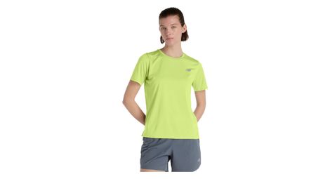 Camiseta de manga corta New Balance Sport Essential amarilla para mujer