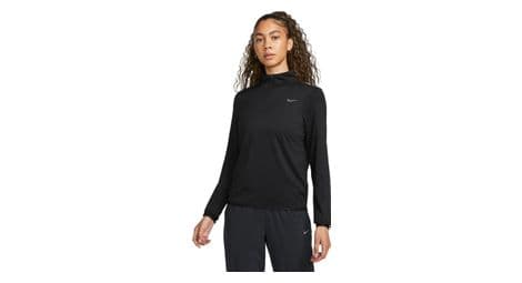 Haut 1 2 zip femme nike dri fit swift element uv noir