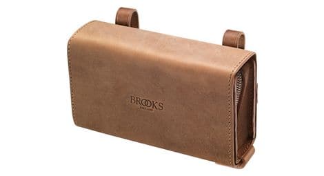 Brooks d-shaped saddle bag beige