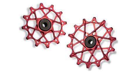 Paire de galets de dérailleur garbaruk pour sram 11/12v rouge