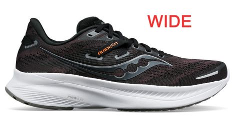 Chaussures de running saucony guide 16 large noir blanc