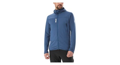 Polaire millet fusion grid hoodie bleu