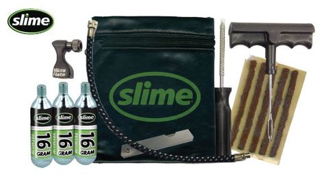 Kit tresses reparation tubeless + cartouche co² slime.