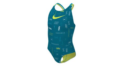 Maillot de bain femme 1 piece nike swim spiderback bleu vert