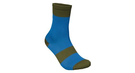 Poc essential mtb kids socks blue/green