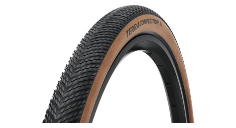 Pneu Gravel Continental Terra Competition 700 mm Tubeless Ready Souple Trail Casing Grip Compound E-Bike e25 Flancs Marrons Transparent