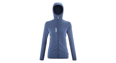 Polaire femme millet fusion grid hoodie bleu