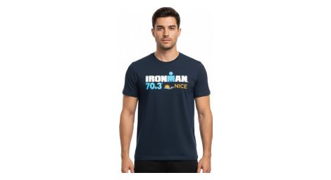 Ironman 70.3 Frankreich French Kurzarm T-Shirt Marineblau Herren