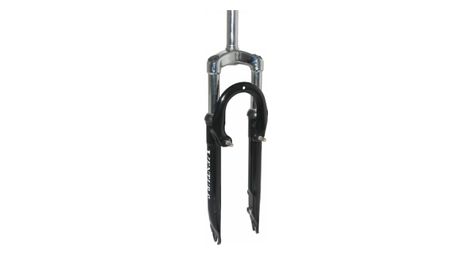 Fourche vtt 26   m-w a suspension acier ressort-elastomere noir deb. 50mm pivot (240-130mm) filete 1 -22.2 interieur pour v-brake et frein a disque