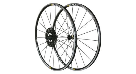 Roues route 700 mavic aksium noir 11v. compatible 10v. shimano (avant + arriere) - serie limitee