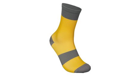 Chaussettes enfant poc essential mtb jaune gris