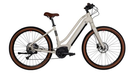 Bicicleta eléctrica de fitness bicyklet béatrice shimano altus 9s 500 wh 27.5'' blanca 46 cm / 165-177 cm