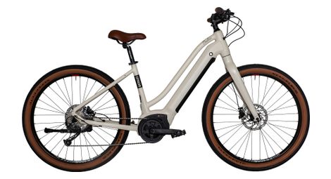 Vélo fitness électrique bicyklet béatrice shimano altus 9v 500 wh 27.5 blanc