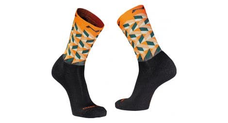 Paire de chaussettes northwave core orange/vert