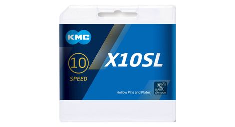 Kmc chaîne de vélo x10sl argent 114 maillons