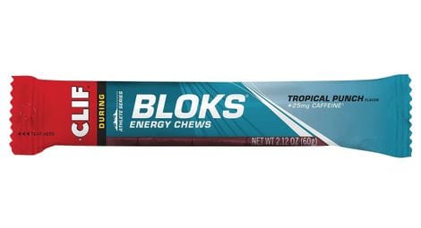 Clif bar clif bloks chicles energéticos (6 chicles) ponche tropical 60g