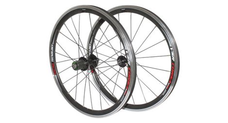 Roues route 22 a blocage cassette 10 9 8v p2r noir double paroi avant arriere 470 23