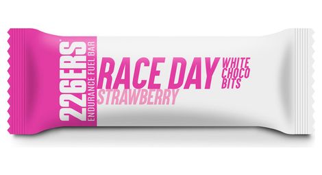 Barre énergétique 226ers race day choco bits chocolat blanc/fraise - 40g