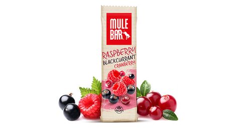 Barre energetique mulebar vegan framboise cassis canneberge 40 g