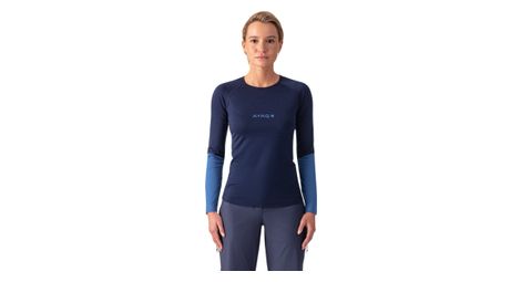 Maillot Manches Longues Ayaq Mefonna Merinos Blue Slate Bleu Femme