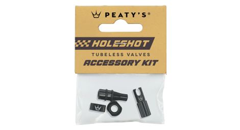 Bouchons de Valves Tubeless Peaty's V2 Holeshot Fast Flow Noir