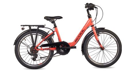 S’COOL chiX, vélo enfant, 6 vitesses, Corail/Rouge foncé
