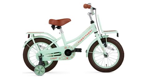 Velo enfant supersuper cooper bamboo 14 pouces vert pistache