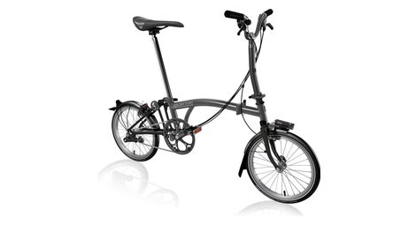 Vélo pliant brompton p-line urban guidon medium  midnight black