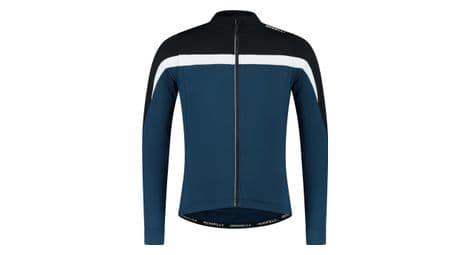 Maillot manches longues velo rogelli course - homme - noir/bleu/blanc