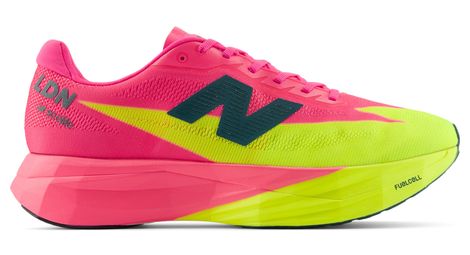 new balance fuelcell supercomp elite v5 tcs london marathon running shoes pink yellow men s