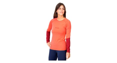 Maillot manches longues femme ayaq mefonna merinos salmon orange