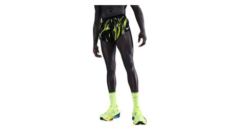 men s nike aeroswift 2in black yellow split short