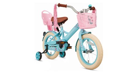 Velo enfant supersuper little miss 14 pouces turquoise