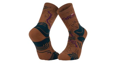 Chaussettes bv sport trek collector gr20 marron vert