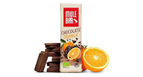 Barre energetique mulebar bio vegan chocolat orange 40 g