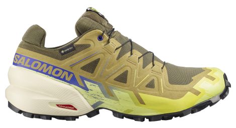 Zapatillas de trail Salomon Speedcross 6 GTX Caqui/Azul Hombre
