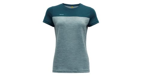 T shirt femme merinos devold norang bleu