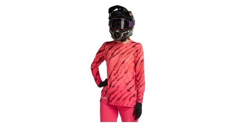 Maillot manches longues femme dharco race val di sole rose orange